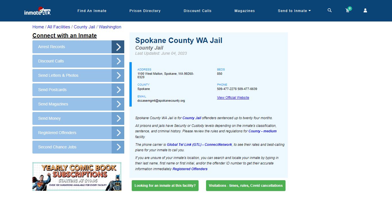Spokane County WA Jail - Inmate Locator - Spokane, WA